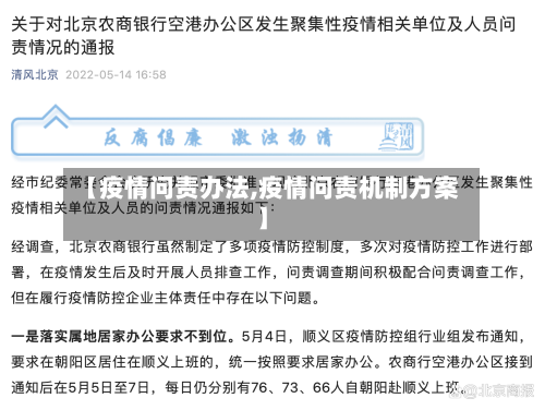 【疫情问责办法,疫情问责机制方案】