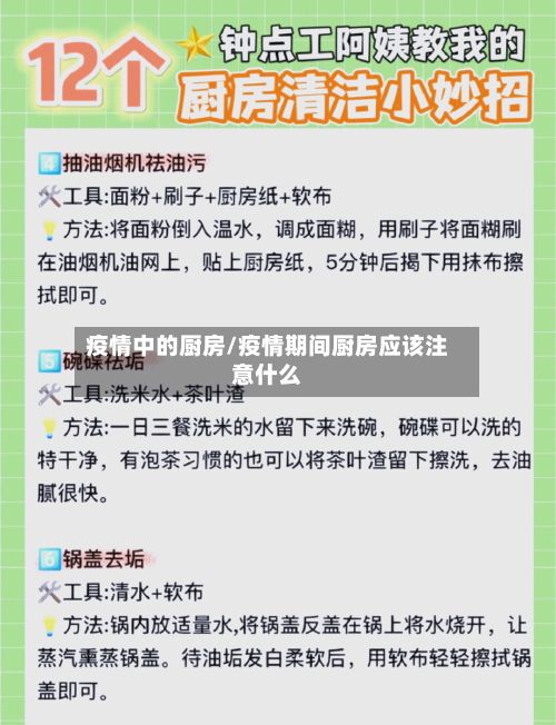 疫情中的厨房/疫情期间厨房应该注意什么-第3张图片