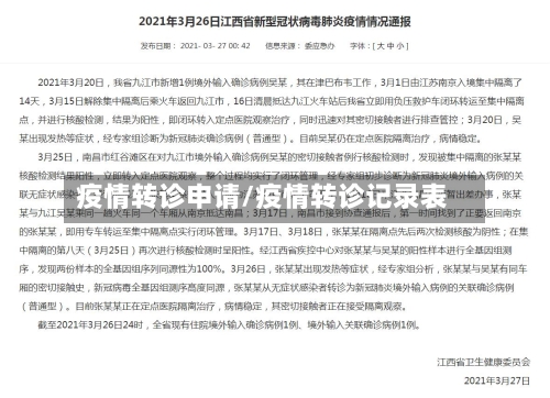 疫情转诊申请/疫情转诊记录表-第3张图片