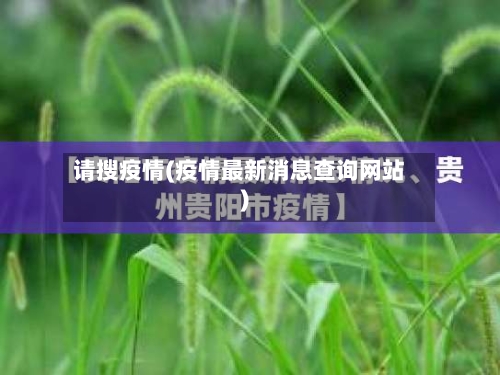 请搜疫情(疫情最新消息查询网站)