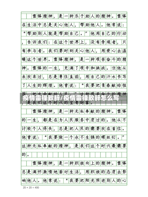 疫情雷锋致辞/疫情雷锋致辞怎么写-第3张图片