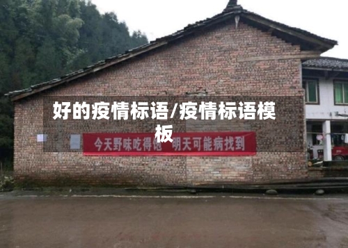 好的疫情标语/疫情标语模板-第2张图片