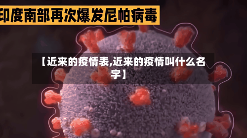 【近来的疫情表,近来的疫情叫什么名字】-第2张图片