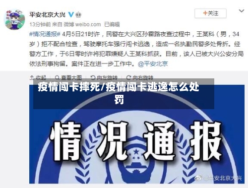 疫情闯卡摔死/疫情闯卡逃逸怎么处罚-第3张图片