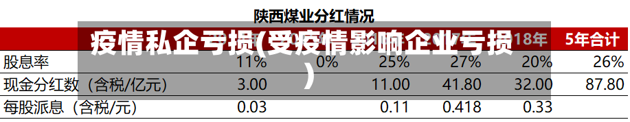 疫情私企亏损(受疫情影响企业亏损)